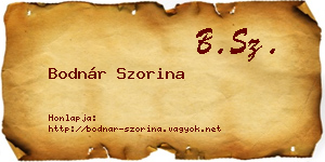 Bodnár Szorina névjegykártya